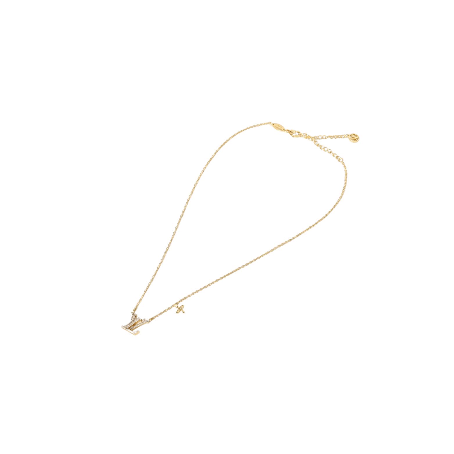 Louis Vuitton Gold & Silver Letter Necklaces Set